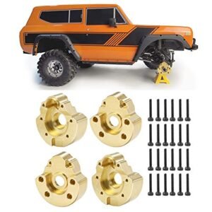 RCLions 4pcs Heavy Weight 65g Brass Outer Portal Drive Housing for Redcat GEN8 Upgrades Parts 1/10 RC Crawler Car Enhancing rc car weight scale Performance