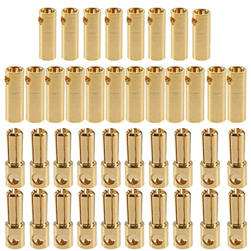 Yiqigou 20 Pairs Gold Plated 5.0mm Banana Plug Connectors for Hank Aaron RC Battery ESC