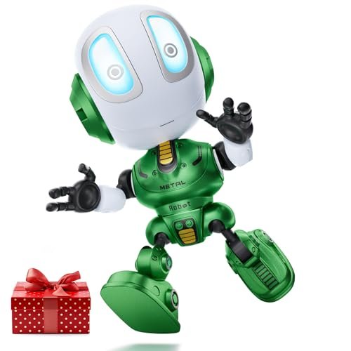 BROADREAM RC 15A Tire Changer Mini Robot Talking Toy with LED Lights and Interactive Voice Changer for Kids