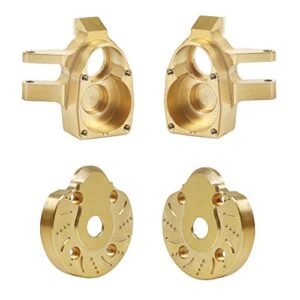 Kingsea Brass Inner Outer Portal Drive Housing Steering Knuckle for 1 10 RC Buggy Body Axial SCX10III Capra Unlimited Trail Buggy UTB Upgrade Parts 4pcs Kit 200g