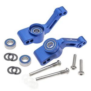 CODA RACING RC Alloy Rear Stub Axle Carriers Pair for Traxxas 1/10 Rustler 4X4 Slash 4X4 Stampede 4X4 4WD with RC Rustler Tires Compatibility