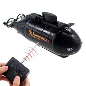 Tipmant Electric RC Submarine Toy Mini Remote Control Boat for Kids with 6 Channel Multifunction and Water Activated Features
