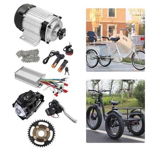 750W 48V RC Hot Wheels Conversion Kit Brushless Geared Motor for Electric Tricycle Bicycle DIY