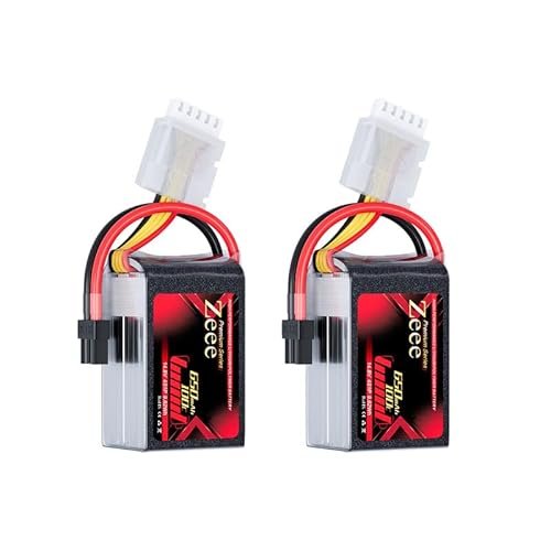 Zeee Premium Series 4S Lipo Battery 650mAh 14.8V 100C with XT30 Plug for LiteHawk Challenger RC Boat and Other RC Models 2 Pack