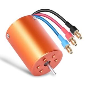 RC Boat Brushless Motor Guide 3800KV High Performance Metal Electric Motor for 1/12 1/14 Scale Models with 2.3mm Shaft