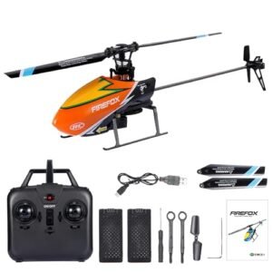 GoolRC C129 Best 4 Channel RC Helicopter for Adults and Kids with 6 Axis Gyro Altitude Hold and 2 Batteries Orange