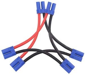 FLYRC 2pcs EC5 Battery Connector 12AWG Silicone Wire Cable Adapter for Steerix RC Helicopter Quadcopter