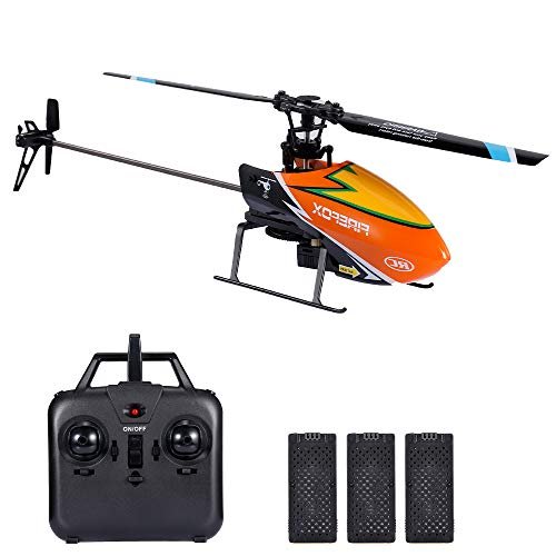 GoolRC C129 4 Channel Outdoor RC Helicopter with 6 Axis Gyro Altitude Hold and 3 Batteries Orange