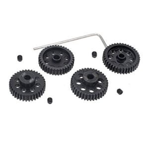 4pcs 48P Pinion Gear Set 36T 37T 38T 39T 3.175mm Shaft Hardened Steel for Cyclic Pitch RC Helicopter and Cars