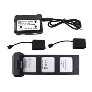 HS720 HS720E Drone 7.4v 2800mah Lithium Battery with 2 in 1 Balance Charger and 2 Charging Boxes
