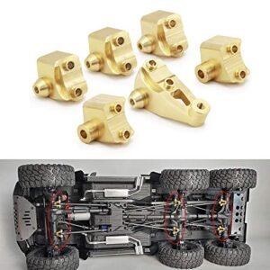 RCLions Heavy Duty 67g Brass Front Rear Axle Lower Shock Mount for TRX6 6X6 1/10 RC Car Upgrades Accessories Ideal RC Car Shock Oil Alternative