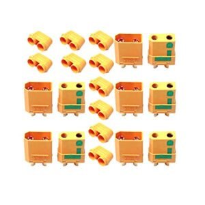 LINSYRC 5 Pairs Amass XT90S XT90-S Anti-Spark Connector Plugs Male and Female Adapter for RC ESC Motor Lipo (XT90S Connector)
