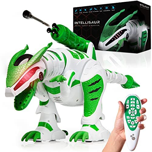 Intellisaur RC Dino Truck Remote Control Robot Dinosaur Toy for Kids Interactive Electronic Pet with Touch Sensors and Battle Mode