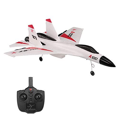 GoolRC WLtoys XK A100 RC Airplane with Premium RC Plane Wing Bags 3 Channel 2.4GHz Easy Fly for Beginners White