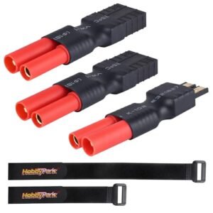 Hobbypark RC Battery Adapter Connector for Traxxas TRX to HXT 4mm Banana Plugs Ideal for RC Paragliding Enthusiasts