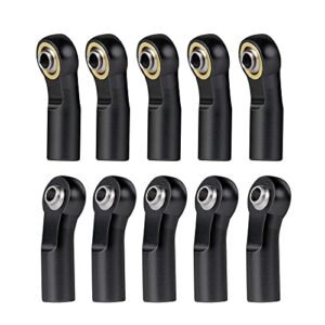 10Pcs Aluminum Alloy M3 Rod End Joints for Head Tracking RC Plane Axial SCX10 90046 Black