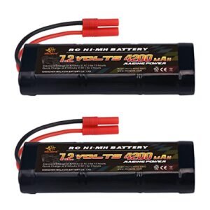 Melasta 2Pack 7.2V 4200mAh NiMH RC Battery Packs for Building RC Battery Packs Compatible with Redcat Racing Vehicles