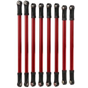 VGEBY 8Pcs Aluminum Alloy Link Bar for 1/10 Scale RC Driver Figures SCX10 Crawler 313mm Wheelbase Trx4 Upgrades