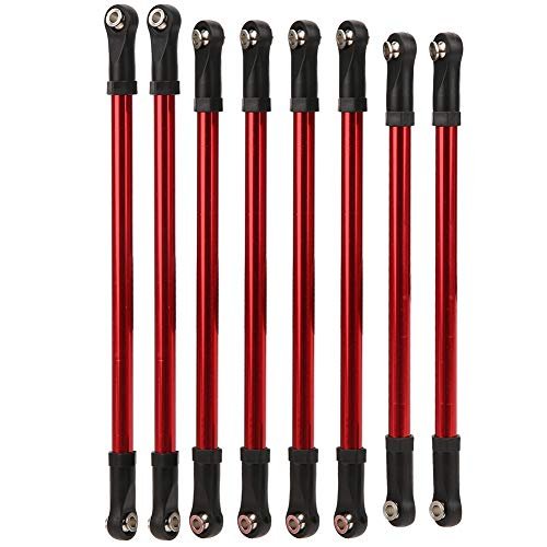 VGEBY 8Pcs Aluminum Alloy Link Bar for 1/10 Scale RC Driver Figures SCX10 Crawler 313mm Wheelbase Trx4 Upgrades