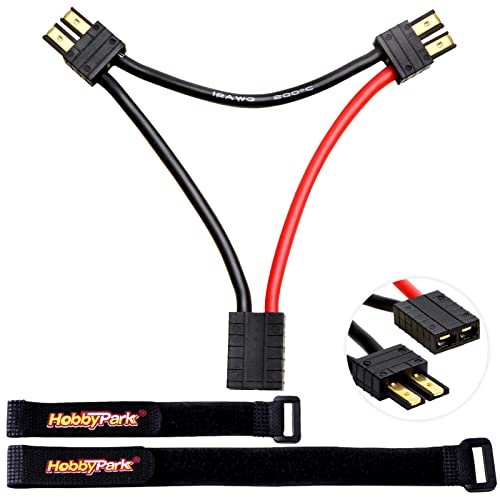 Hobbypark RC Battery Y Harness Series Connector Adapter Wire Lipo Battery Connection for Traxxas Dual Batteries in 1/16 Models,Replacement of 3063