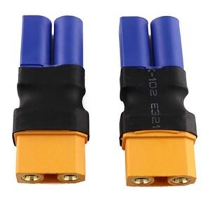 E-outstanding Lipo Battery Adapter 2PCS Male EC5 to XT90 Female No Wires Plug Connectors for RC Models Battery Connector