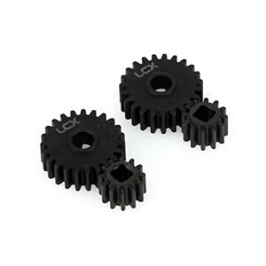 LCX Racing RC Plane Winglets 1/10th Scale Hardened Steel Portal Drive Gear Set 32P 23T 12T for Axial SCX10 III Capra UTB10
