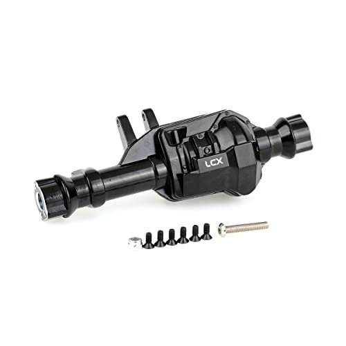LCX Racing 1 10th Scale Lesu RC Crane CNC Machined Front Axle Housing with Diff Cover PVD Coating for TRX4 Upgrades Parts Accessories
