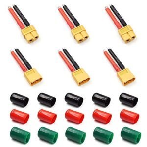 XT60 Connector Cable Set 12AWG Silicon Wire with Rubber Caps for Ebike RC Lipo Battery Drone