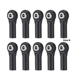 QUE T 10pcs M3 Plastic Ball Head Link Rod Ends Joint Linkage Blower Head RC Car Accessories for 1 10 Axial SCX10 Crawler