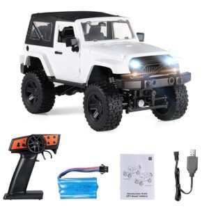 GoolRC F1 1 14 Scale 2.4GHZ 4WD 30KM H High Speed EK4 RC Monster Truck Crawler with LED Light for Kids and Adults White Hardtop