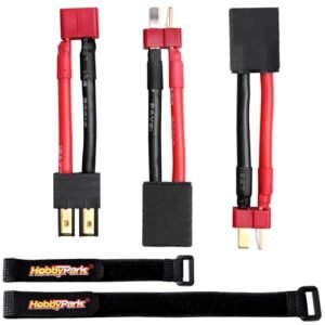 Hobbypark RC Motor Wire Gauge 12AWG Battery Charger Adapter Connector Traxxas to Deans T Plug