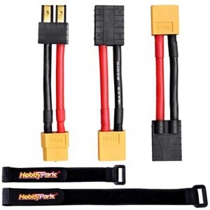 Hobbypark RC Battery Charger Adapter Connector for Traxxas to XT60 Plugs with 12AWG Gauge Wire take me to rc willey