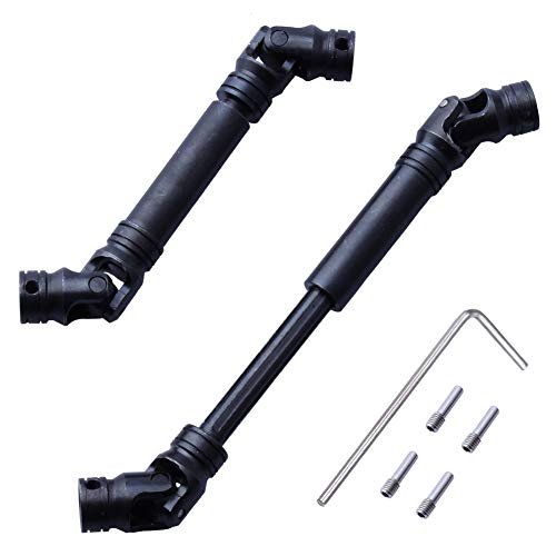 Integy RC Crawler Parts HobbyPark Steel Centre Drive Shaft CVD 90 125mm for 1/10 RC Crawler Traxxas TRX 4 Axial SCX10 Upgrade Replacement 2pcs