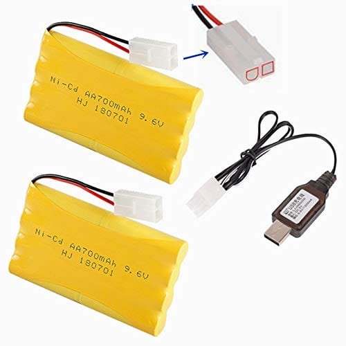 PowerUp 12.8 Volt RC Car Battery Rechargeable NiCd Pack with Tamiya Connector for Remote Control Toys