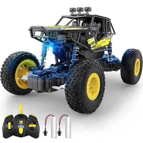 DoDoeleph Remote Control Car with Nanotech RC Batteries 1/20 Scale Metal RC Monster Trucks 4 Channel All Terrain Off Road Vehicle