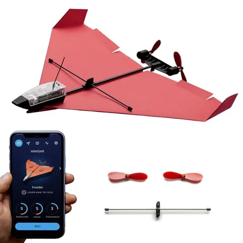 POWERUP 4.0 RC Airplane Gyro Smartphone Controlled Paper Airplane Kit with Autopilot for Hobbyists and Pilots