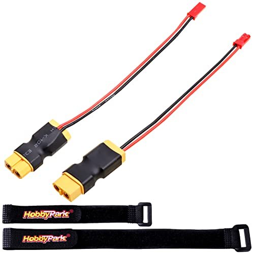 HobbyPark XT60 Male to Female Adapter Connector with JST Plugs for RC Drones and Multicopters