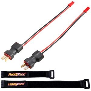Hobbypark T Plugs to JST Connector Adapter 22AWG Wire RC Battery Connectors 2 Pack for RC Battery Store