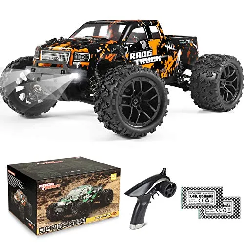 HAIBOXING 1/18 Scale RC Monster Truck 18859 36km h Speed 4X4 Off Road Remote Control Truck Waterproof Electric Powered RC Cars All Terrain Toys Vehicle with 2 Batteries Xmas Gifts for Kid and Adults