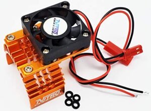 Nitro Hobbies Aluminum 540/550 Motor Heat Sink w/Cooling Fan Orange