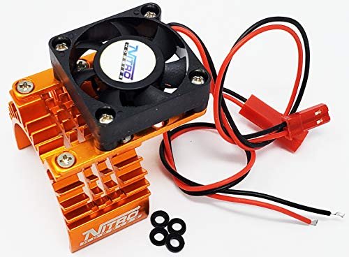 Nitro Hobbies Aluminum 540/550 Motor Heat Sink w/Cooling Fan Orange
