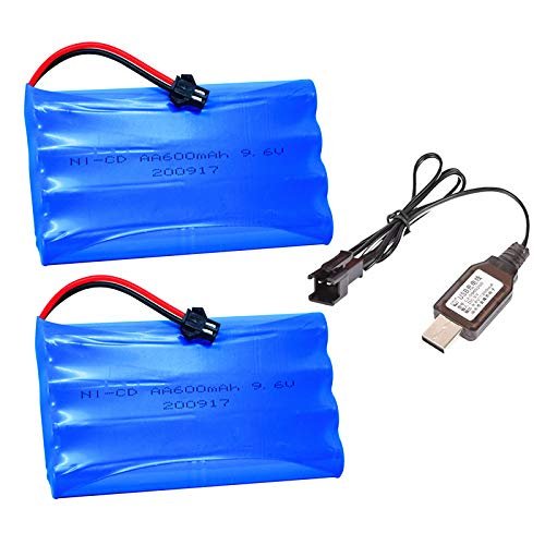 RC Willey Appliances Las Vegas 9.6V 600mAh NI CD Battery Pack with USB Charging Cable for RC Toys and Household Electric Appliances