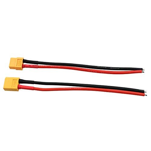 E-outstanding 1Pair of XT60 Plug Male and Female Connector with 150mm 14AWG Cable for RC Lipo Battery FPV Drone