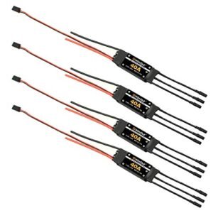 QWinOut 4 Channel RC Quadcopter Brushless ESC Simonk Firmware Electric Speed Controller 30A 40A with 5V 3A BEC for DIY Multicopter 4 pcs