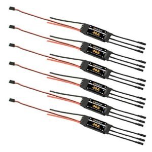QWinOut 40A Brushless ESC Simonk Firmware Electric Speed Controller for Electric RC Trucks Brushless with 5V 3A BEC 6 Pack