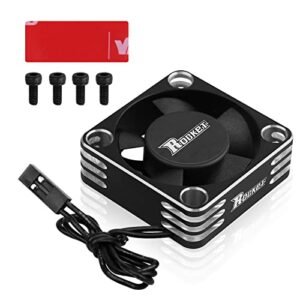 ARRAROWN 30mm RC Motor Heatsink 28000RPM Cooling Fan for 1/12 Scale RC Car 540 550 Brushless Motor Black Silver