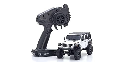 Kyosho 1/28 MINI Z 4WD RC Trucks Jeep Wrangler New Bright White Rubicon RTR Ready to Run with MX 01 Chassis