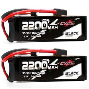 CNHL 2200mAh 3S Lipo Battery 30C 11.1V RC Car Battery 12V with XT60 Plug for RC Airplane Car Truggy Truck Crawler 2 Packs
