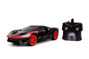 Jada Toys Marvel Spider Man 1 16 Miles Morales 2017 Ford GT RC Remote Control Car with 79 Ford RC Truck Body 2 4GHz Black