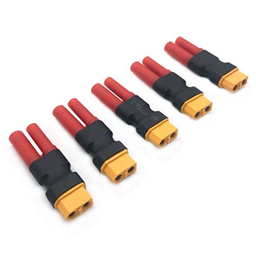 5pcs XT60 Plug Female Connector to HXT 4MM 4.0MM Bullet Male Female Connector Banana Plug Wireless Plug for for RC Lipo Battery RedCat Racing Exceed Hyperion Walkera RC LiPo NiHM Battery Charger ESC